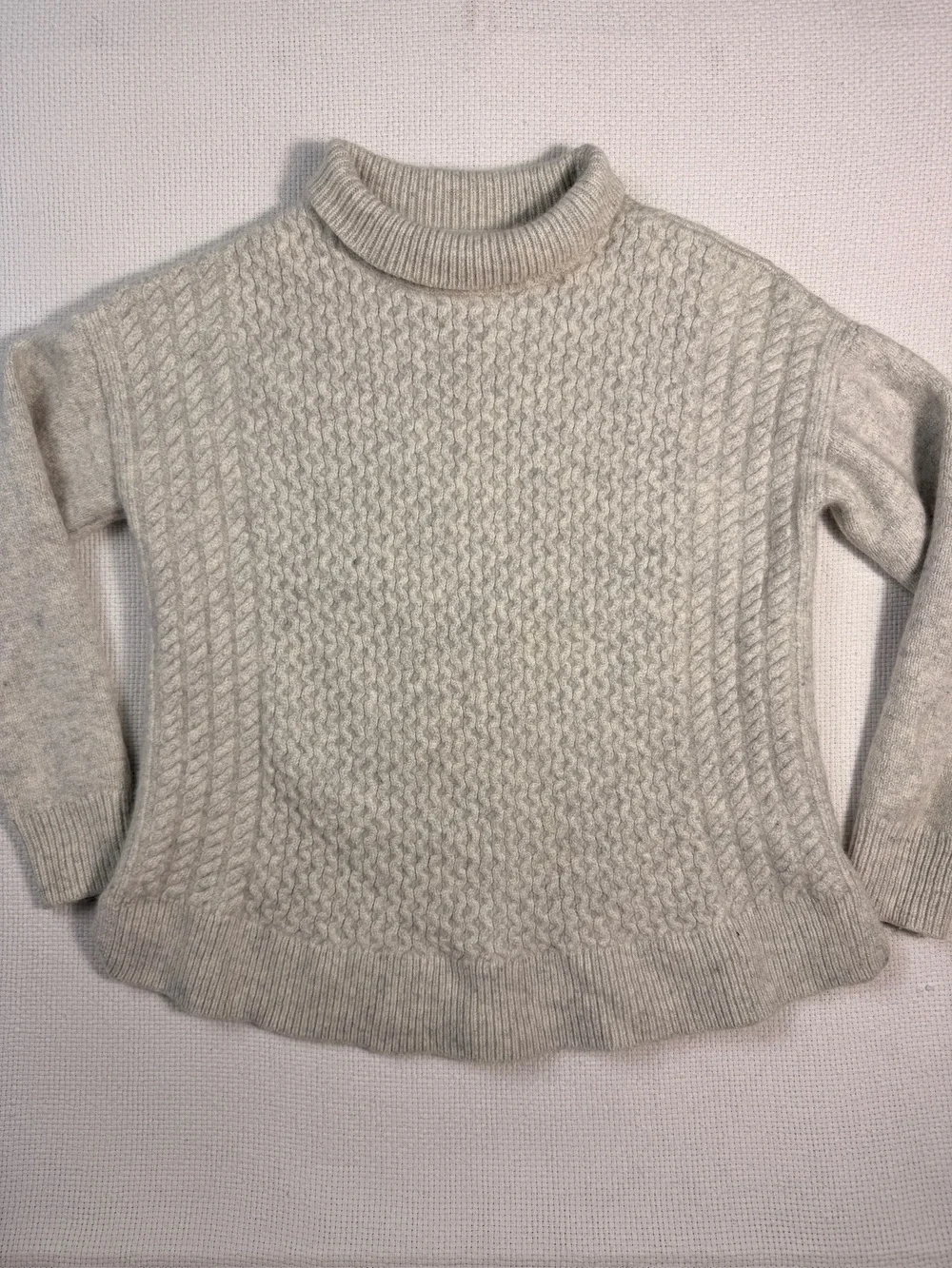 Vineyard Vines Cashmere Merino Wool Cable Knit Mock Neck Sweater S
